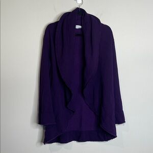 Bryn Walker | Purple Thick Organic Cotton & Bamboo Cardigan Size Small